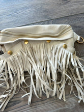 Load image into Gallery viewer, Suede Fringe Purse with Removable Strap: Teal
