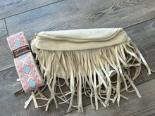 Load image into Gallery viewer, Suede Fringe Purse with Removable Strap: Teal
