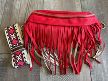 Load image into Gallery viewer, Suede Fringe Purse with Removable Strap: Teal
