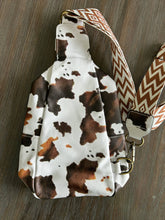 Load image into Gallery viewer, Cow print crossbody bag
