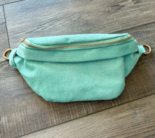 Load image into Gallery viewer, Suede Fringe Purse with Removable Strap: Teal
