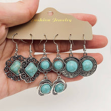 Load image into Gallery viewer, 3 Styles Bohemian Earring Set in pink
