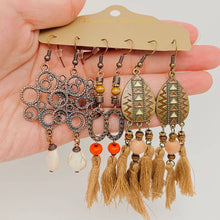Load image into Gallery viewer, 3 Styles Bohemian Earring Set in pink
