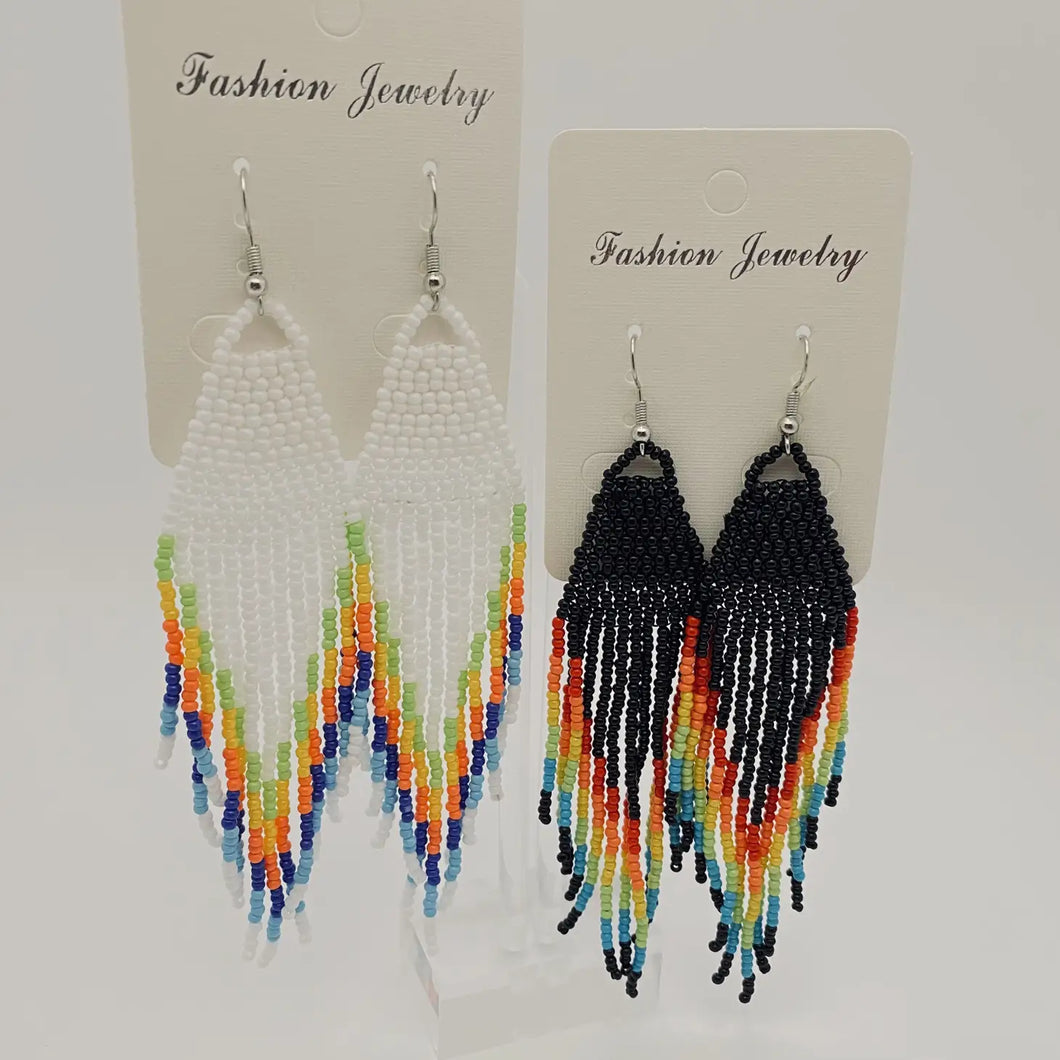 Bohemian Bead Tassel Earrings