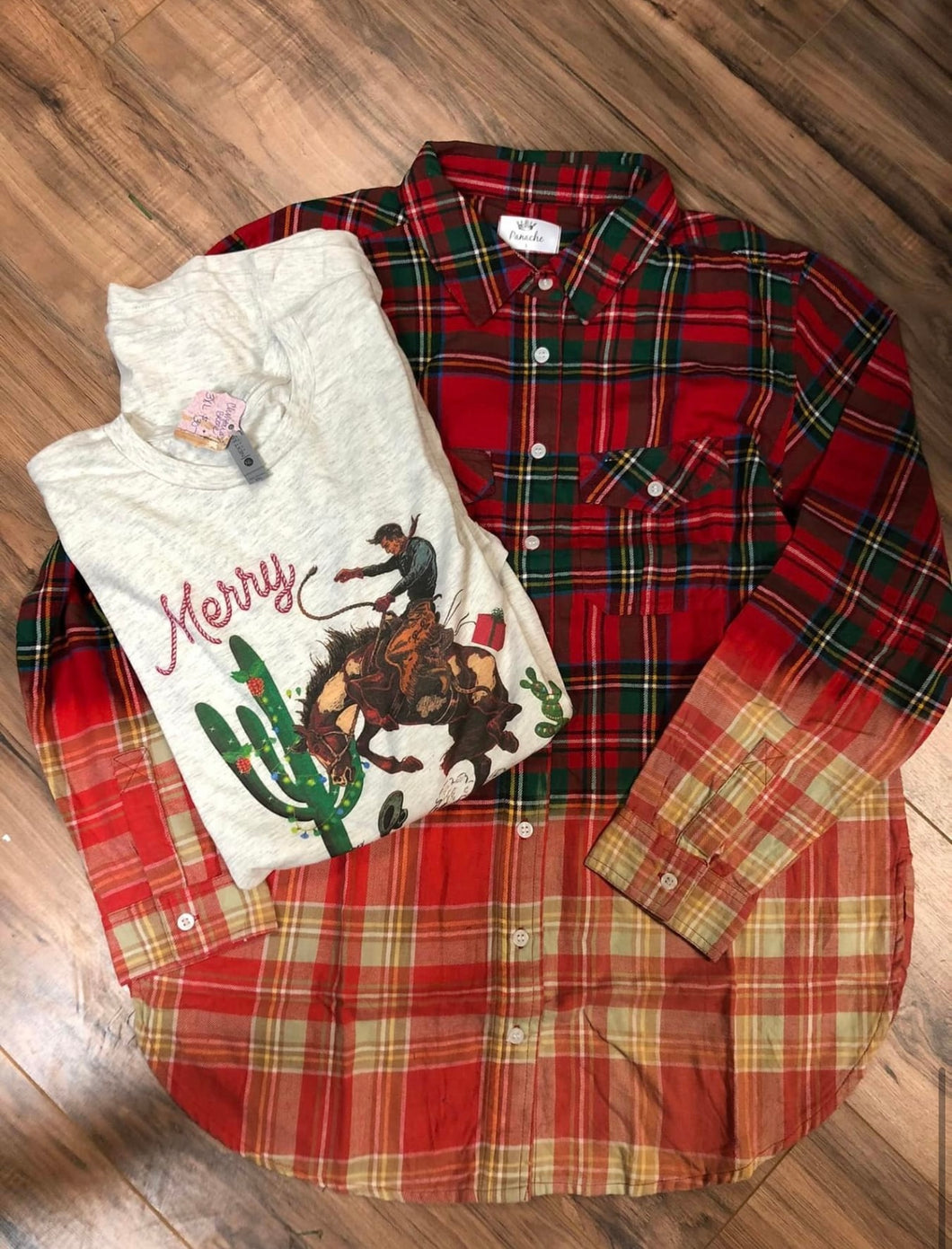 Christmas bleached flannel