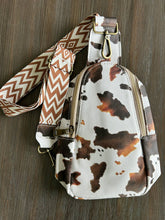 Load image into Gallery viewer, Cow print crossbody bag
