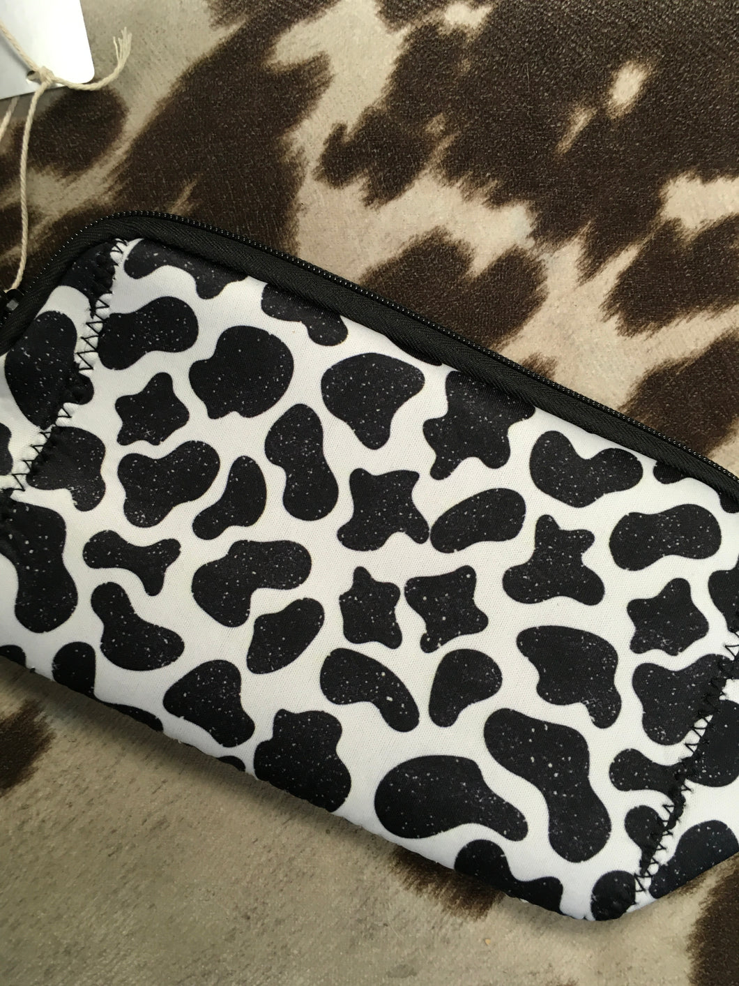 Cowprint Makeup Bag